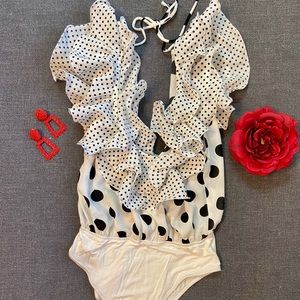 Polka dot body suit